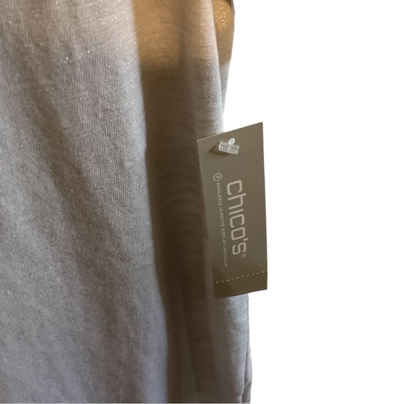 Chicos silver t-shirt size 1 NWT - Picture 7 of 7